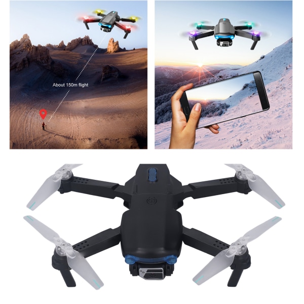 Kahden kameran drone HD ja räjähdysvalon esteiden välttäminen RC-nelikopterihelikopteri ulkokäyttöön kolmella akulla