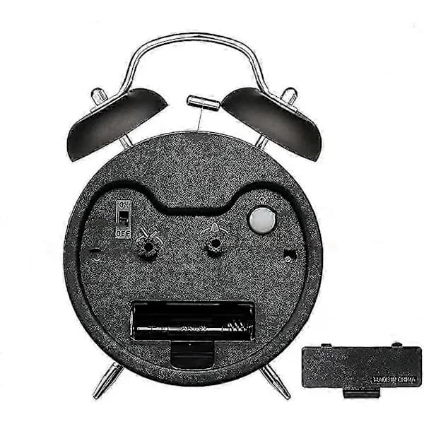 Analog Väckarklocka, Dubbel Klocka Högljudd Väckarklocka för Tunga Sovare