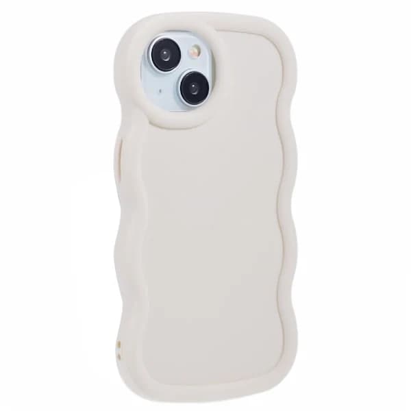 iPhone 15 Mobilskall Bølgete Off White