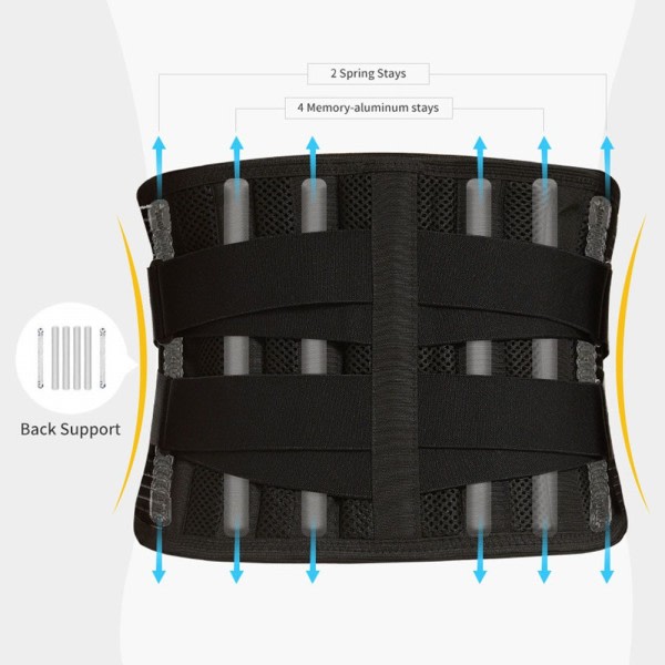 Selkätuki Vyötärön säädettävä tukihihna l