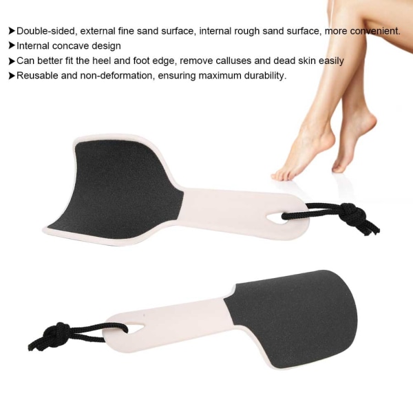Kaksipuoliset pedikyyrityökalut Jalkaviila Dead Skin Callus Remover Foot Rasp (beige)