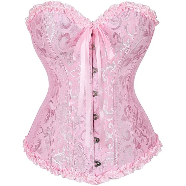 Europæisk og amerikansk palads brystbindende brudekjole sexet taljebindende mavebindende vest taljebindende korset MJ51 abrikos apricot 6XL（PA）