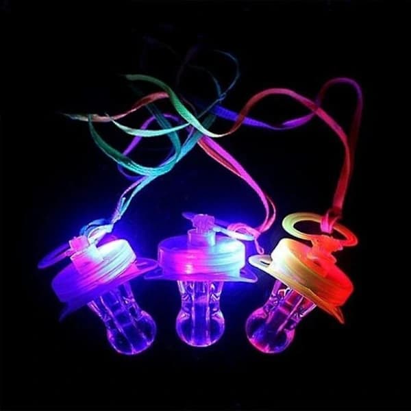 12 st Lysande Nappar LED Party Glow Visselpipa Blinkande Snodd Party Wave
