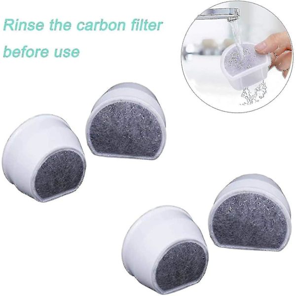 16-pak skum- og kulfilter, der er kompatible med Petsafe Drinkwell Fountain Inox 360 Avalon