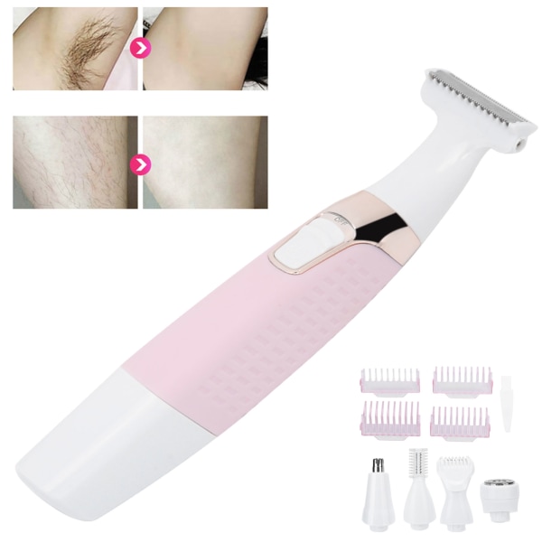 Elektrisk hårborttagningsapparat USB uppladdningsbar rakapparat för kvinnor smärtfri 5 i 1 hårborttagningsmaskin