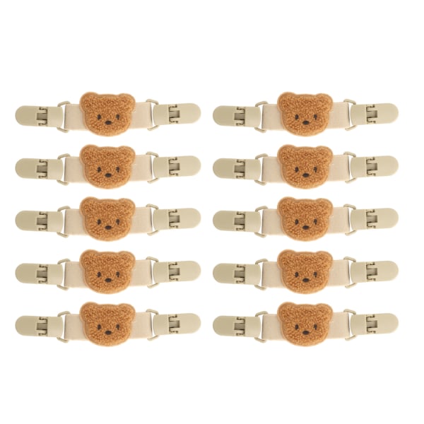 10 st Cinch Clip klädespänne Anknäpsformad spännehållare Tillbehör för hängsalsjal Brown Bear