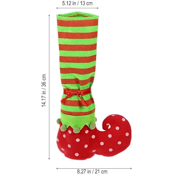 Tomte Strumpbyxor Bordsbensskydd för Juldekoration 2-pack
