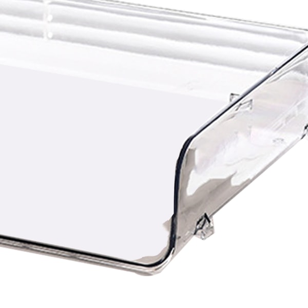 A4-pappersförvaringslåda Stapelbar plast Stor öppning Enkellagers organizer för kontor Transparent 32,5x25x7,5cm/12,8x9,8x3,0in