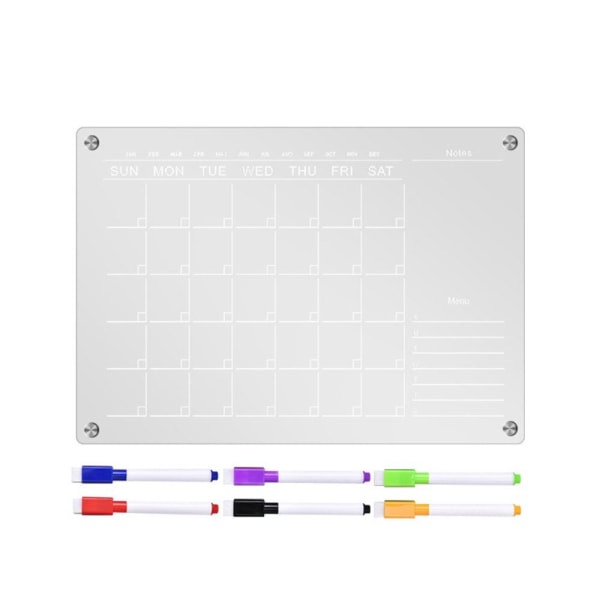 Kjøleskapsklistremerke Kalender Board Planner 02-A4 02-A4 02-A4 02-A4