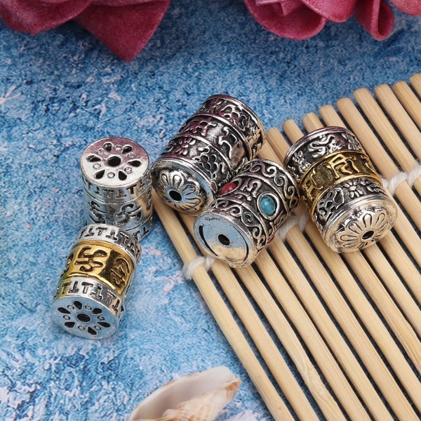 5 stk Vintage Tube Beads Spacer Beads DIY smykkefremstilling tilbehør Supplies