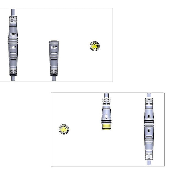 Elcykel forlengelseskabel 3-pin hann til hunn vanntett kabel Ebike forlengelseskabel Connec