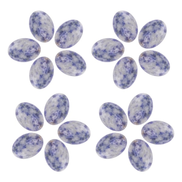 20 stk ovale cabochon bærbare flatback smykker gør DIY blød sten perle til ring halskæde blå