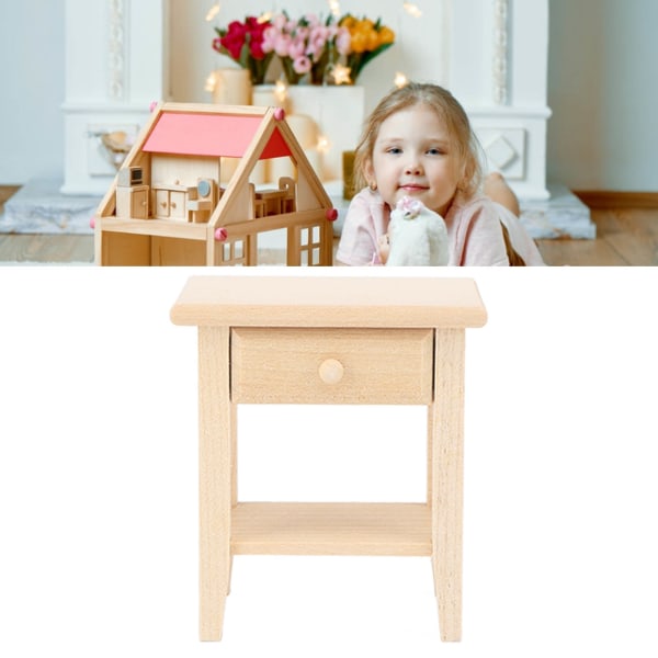 1:12 Miniatyr dukkehus skjenk dekorasjon Tremøbler Sideskapmøbler