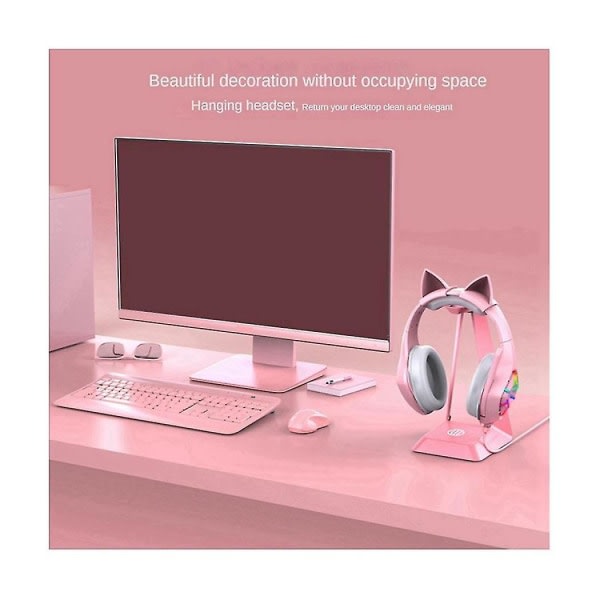 Hörlursställ Headset för alla headset Spelare Gaming PC-tillbehör Skrivbord Bärbart hörlursställ