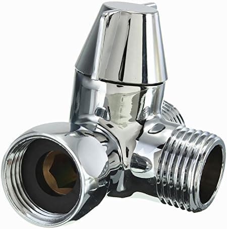 Solid messing 3-vejsventil, 3-vejs omskifterventil, 3-vejs bruseomskifterventil, G1/2\" T-adapterventil, til brusebad, håndbruser og omskifterbruser