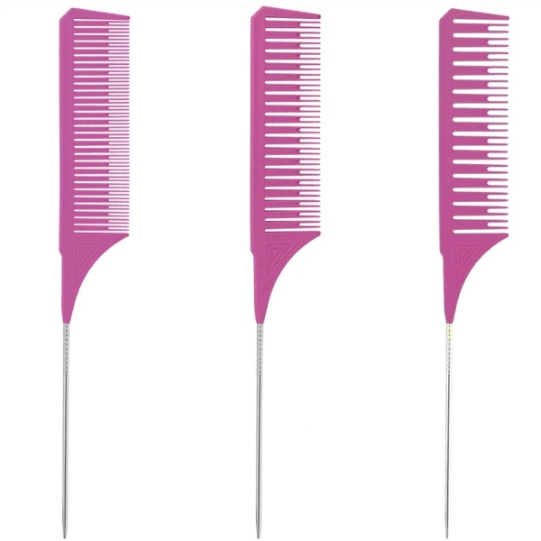 3 Stk Highlighting Combs Rotte Hale Combs Salon Frisør Combs for Dame og Menn