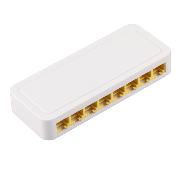 8 Port Ethernet Switch Professional Silent Operation Plug and Play LAN RJ45 Splitter for hjemmekontor 100?240V EU Plugg