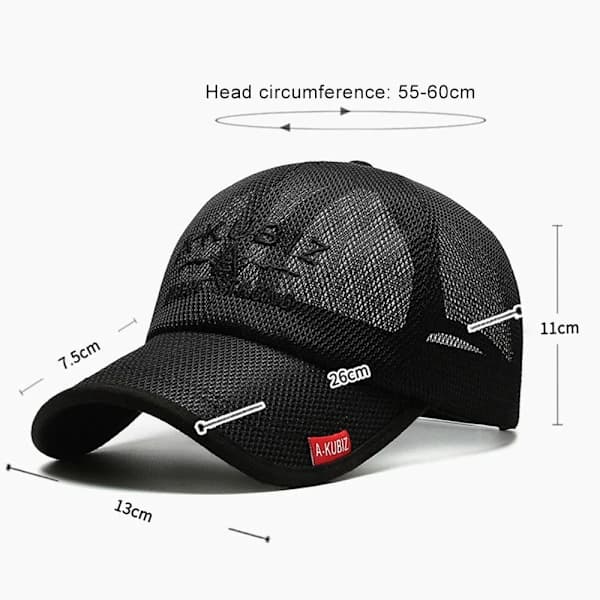 Mesh Baseball Cap Dame Herre Fuld Mesh Hurtigtørrende Kølehat Justerbare Solhatte