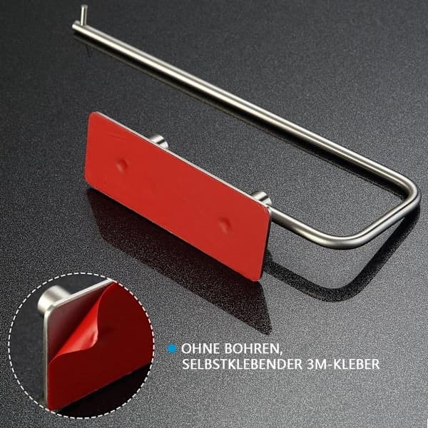 Kitchen Roll Holder Self Adhesive No Drilling Wall Mounted Kitchen Roll Holder for Gluing,
