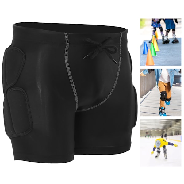 PROPRO Barn Höftskydd Pad Andningsbar Skyddande Höft Vadderade Shorts för Skidåkning, Snowboard, Skridskoåkning, Rullskridskor XS