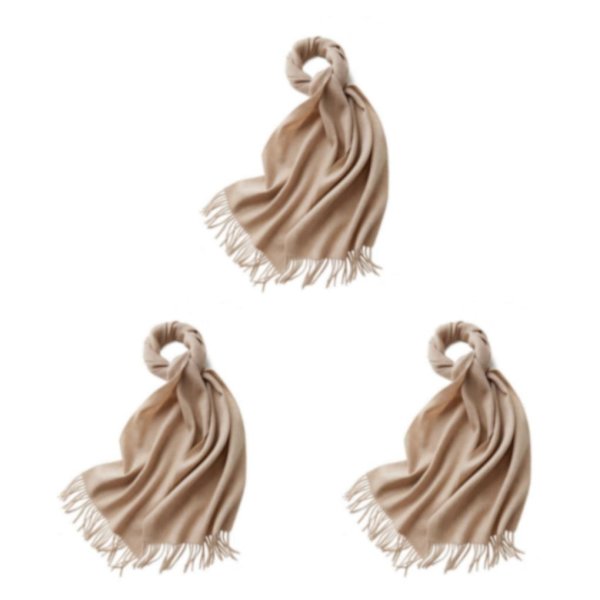 1/2/3 Unisex Halstørklæde med Frynser Varmt og Hyggeligt Rørhalstørklæde til Citron Gul lemon yellow 3Set