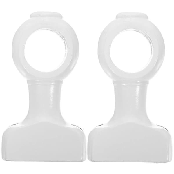 Gardinstångsfästen Kraftig Rektangulär Design För Matsal Vit 35MM Innerdiameter Trä Gardinstångsstöd 2st Vit 11.60X6.60X3.10CM