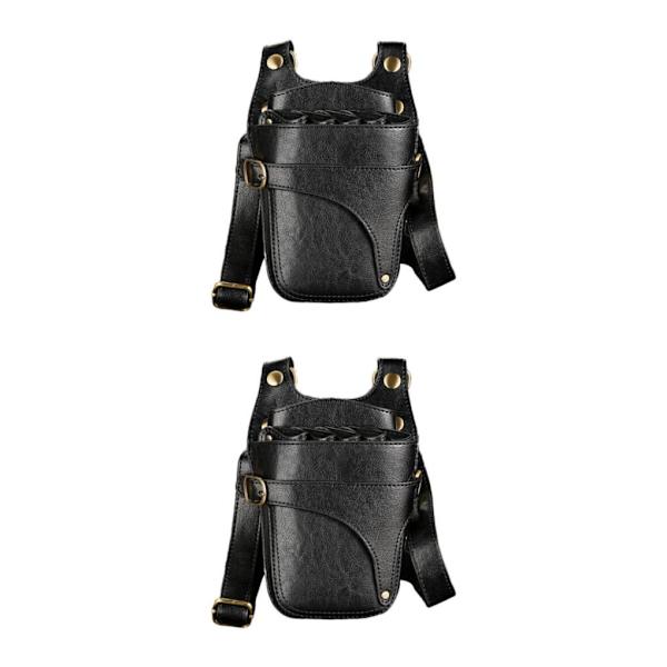 1/2/3 Frisör Saxhölster Hållare Väska Svart 7.5 x 5.5 x 1.6 Tum Black 7.5 x 5.5 x 1.6 Inch 2Set