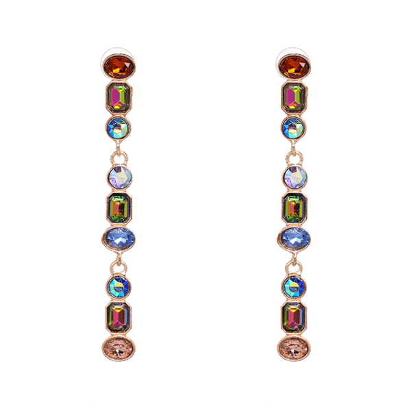 Modestil Legering Kvinnliga Långa örhängen Smycken Present (Färgglada)