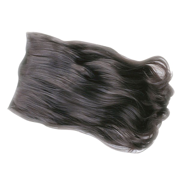 Hårforlengelser Langt bølget ett stykke pustende naturtro 4 klips hårstykker for kvinner Mørkebrun