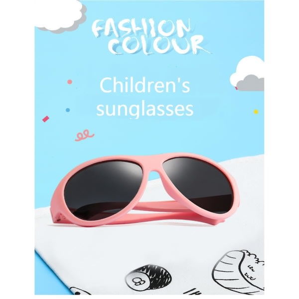 Barnsolglasögon Pojkar Polarisert Barn Tecknade glasögon Bekväma flickor Personliga baby Retro Style R02