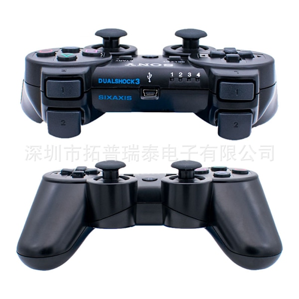 PS3-spilkontroller PS3 trådløs Bluetooth-controller ps3 universel knapspilkontroller black