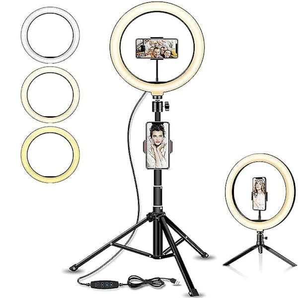 LED Ring Light Selfie med Utdragbart Stativ og Fjernkontroll C