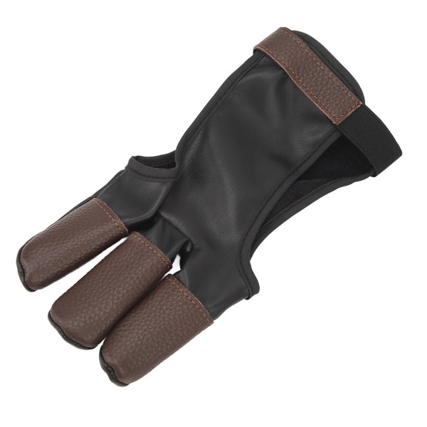 Bågskyttehandske Finger Tab Tillbehör Three Finger Guard PU Läder Bågskyttehandskar för Recurve Compound Bow S
