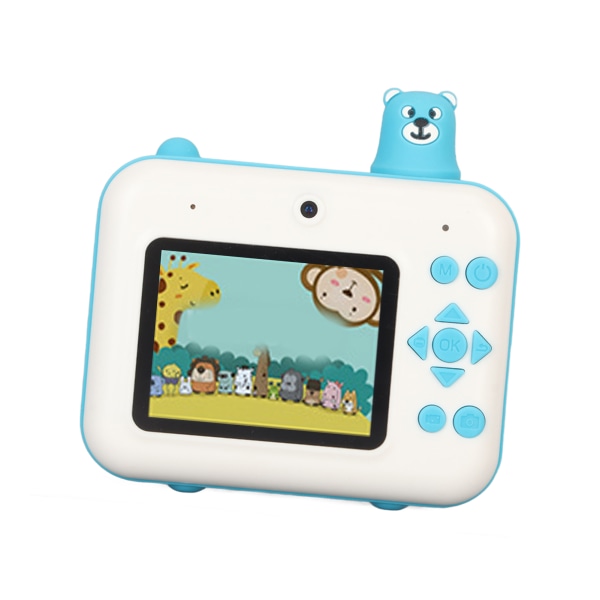 Kids Instant Camera 1080P 2,4 tommer skærm dobbelt linse 40MP børne selfie kamera legetøj video kamera til pige småbørn himmelblå