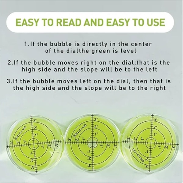 Cirkulär Bubble Level Reader Rund Bubble Vattenpass BLÅ