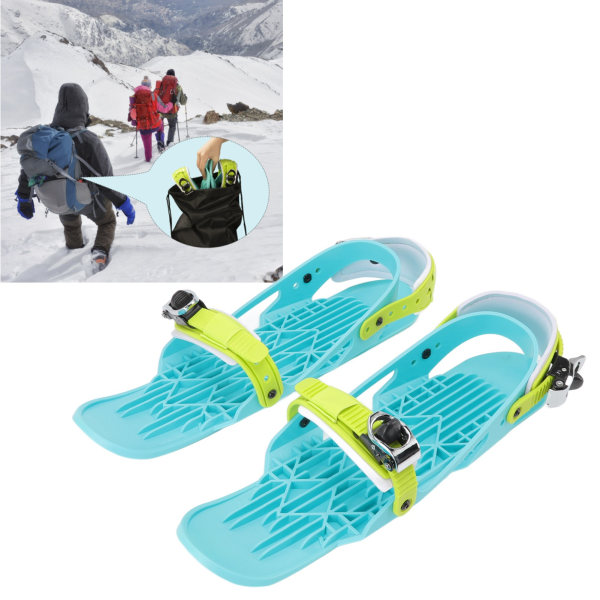 Miniskiskøjter Skøjteski Fastgøres til skistøvler til voksne Justerbare skisko til udendørs skiløb One Size Color