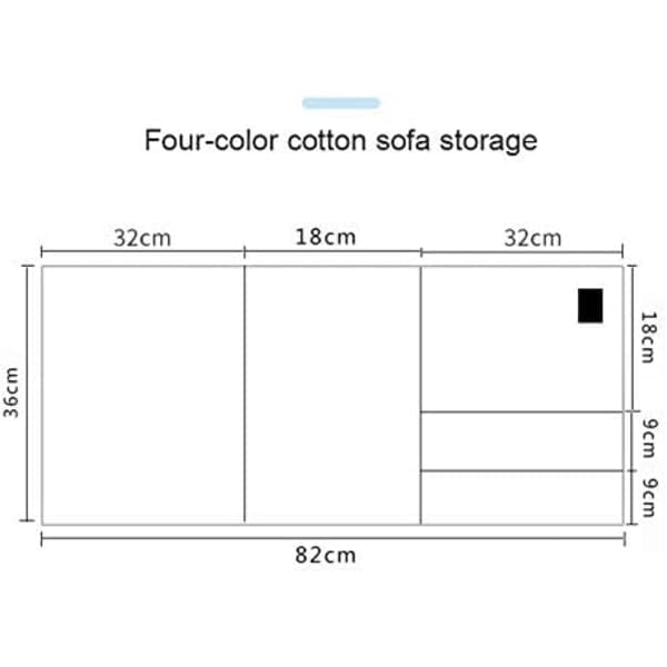 Rosa Sofa Armlænsorganisator, Multifunktionel Foldbar Taske