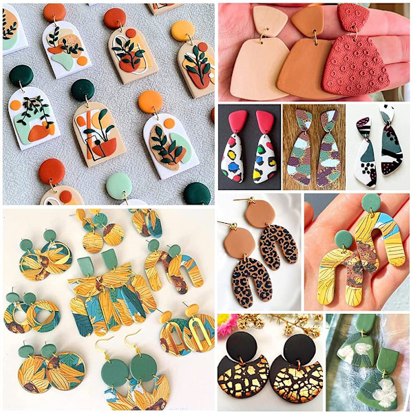 118PCS Polymer Clay Cutters Örhängen Cutters Mould