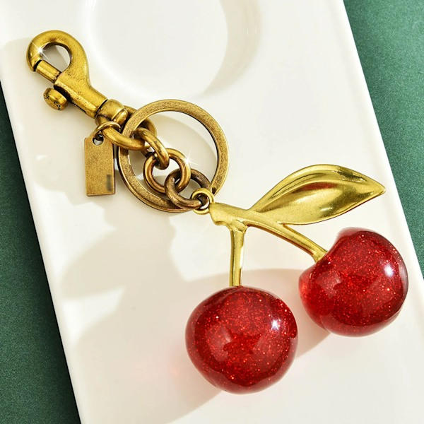 Søt Rød Kirsebær Nøkkelring Kirsebær Veske Charm Søt Kirsebær Charm Hengesmykke For Håndveske Bursdag Nøkkelringer Smykker For Jente Gaver Rød One Size