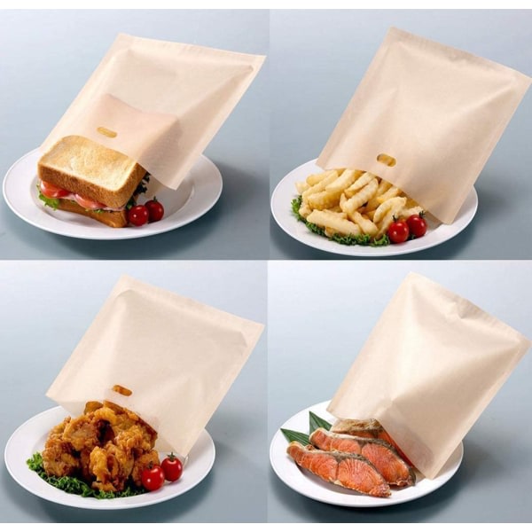 10 STK Genanvendelige brødristerposer Non-stick varme sandwichposer
