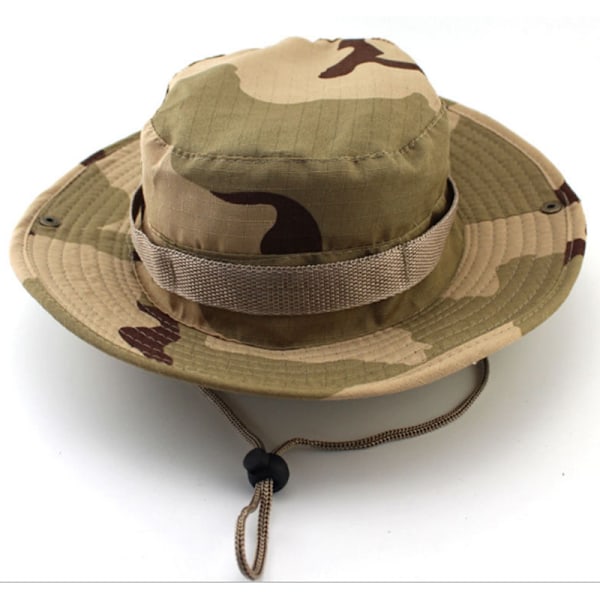 Mænd Casual Kasketter Bred Rand Cap Militær Camo Hatte Khaki - Camo