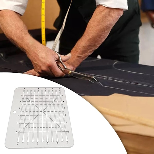 5 Quiltlinjal Mall Patchwork Schabloner Fyrkantiga Sömnadslinjaler Tillbehör