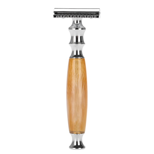 Rustfrit stållegering til skægformende skabelon overskægbarberingssæt Gul barberkniv