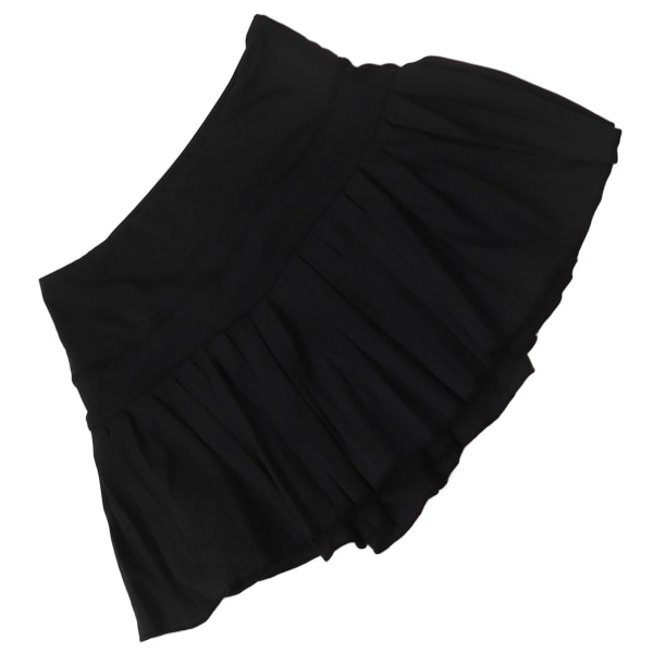 Tennis plisseret nederdel åndbare indre shorts Moderigtige sorte kvinder sportsnederdel med lommer til løbeyoga XXL