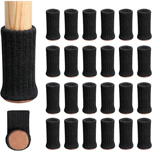 24 st stolstrumpor för stolsben, möbelben, halkfria dynor för passar 2-4 cm diameter stolsben