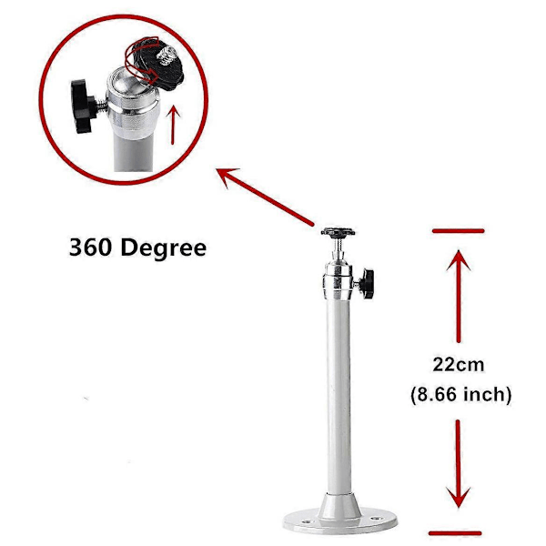 21,5 cm Universellt Projektorfäste i Aluminium för Projektor för Tak eller Vägg 5 kg Kapacitet för Cam.pa