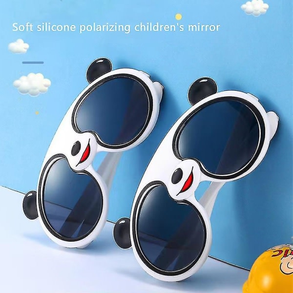 Tecknad Panda Silikon Solglasögon Barn Utomhus Polariseret Solglasögon Söta Pier Party Glasögon
