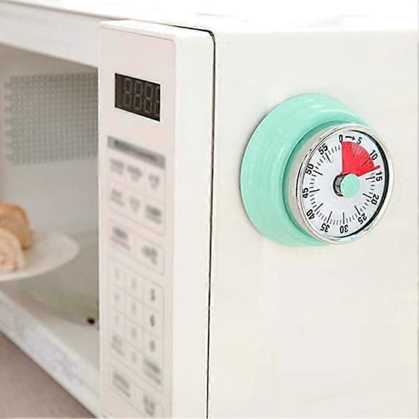 Kjøkkentimer Mekanisk Retro Nedtellingstimer for Matlaging, Baking, Spill (Grønn)