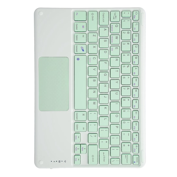 Bluetooth-tastatur med touchpad 78 taster Ultra Slim Silent Bærbart Trådløst tastatur til Smart Phones Tablets Laptops Grøn