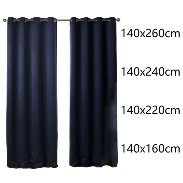 Blackout curtains window Decor Dark blue 140x160cm